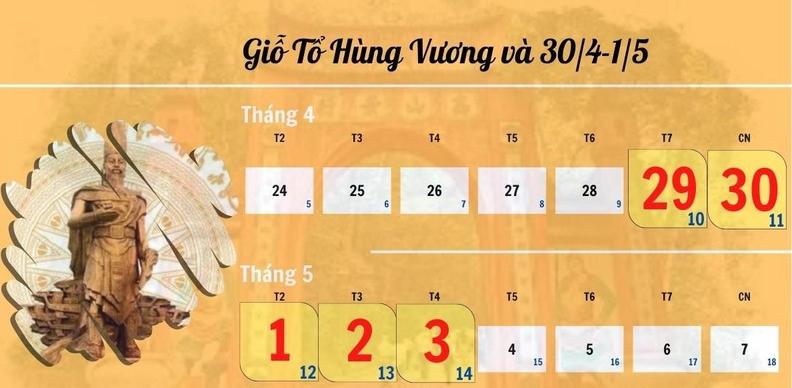 30/4 là thứ mấy? Năm nay được nghỉ lễ 30/4 bao nhiêu ngày?