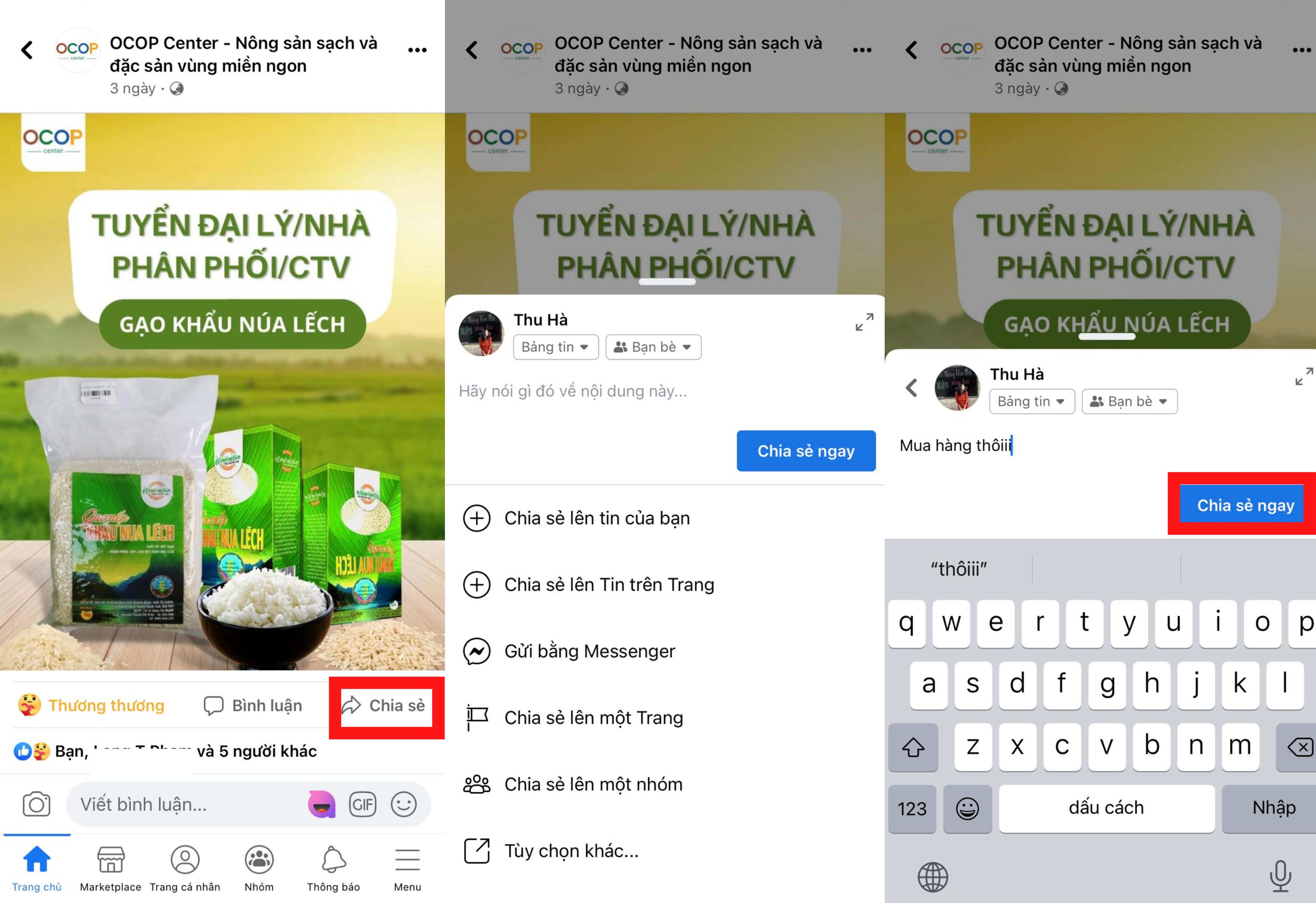 cách share bài viết facebook