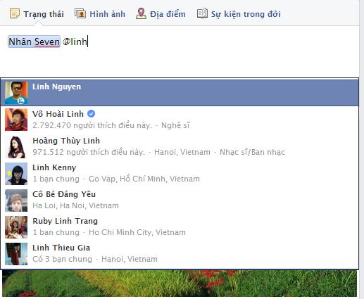 Cách tag bạn bè vào bình luận, trạng thái Status trong Facebook