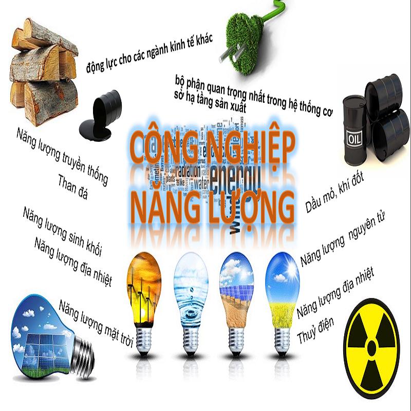 Ngành công nghiệp năng lượng bao gồm các phân ngành sau đây?