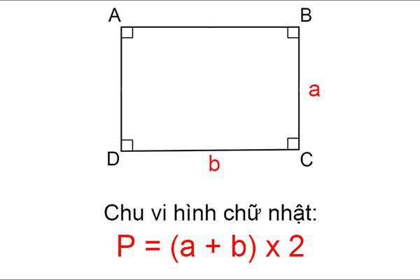 Công Thức & Cách Tính Chu Vi Hình Chữ Nhật