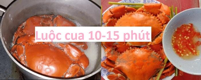 Luộc cua bao nhiêu phút -“0 gãy càng, vàng ươm, săn chắc”