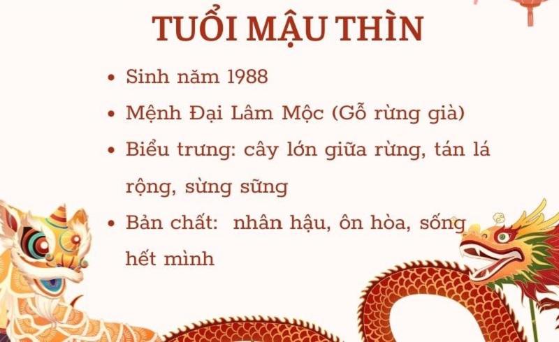 Sinh năm 1988 mệnh gì? Mậu Thìn sinh 1988 hợp tuổi nào, hợp màu gì?