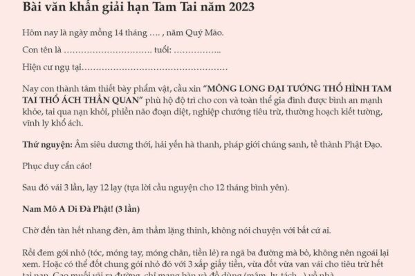 3 tuổi tam tai năm 2022 và những lời khuyên hữu ích dành cho bạn!