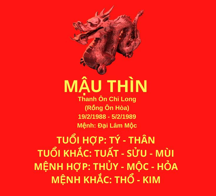 Sinh năm 1988 mệnh gì? Tuổi Mậu Thìn hợp tuổi nào & Màu gì?