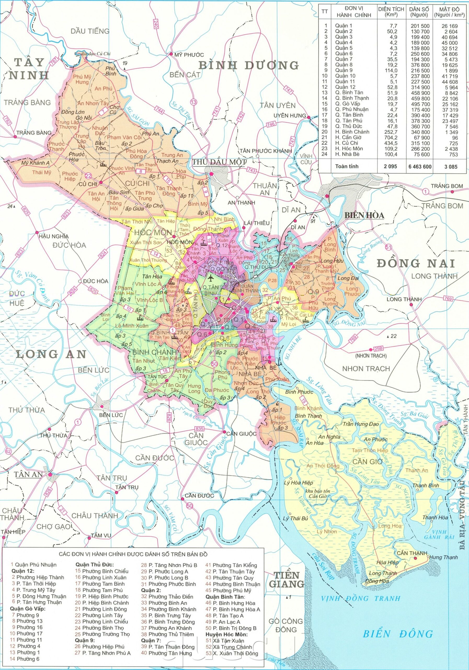 TẢI Bản đồ các tỉnh miền Đông Nam Bộ Việt Nam Mới Nhất 2023