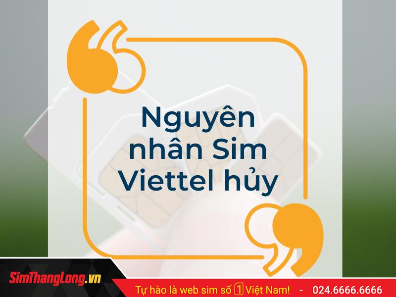 2 cách hủy Sim Viettel chính chủ đơn giản nhất