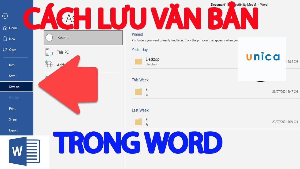 Cách lưu văn bản trong Word đúng chuẩn từ A đến Z