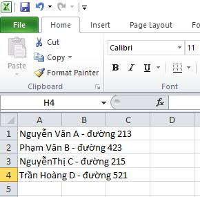 Cách chia cột trong Excel, cách tách 1 ô thành 2 ô