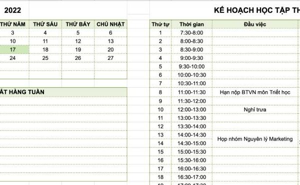 Mẫu Kế Hoạch Học Tập Của Sinh Viên: 6 Mẹo Lập Kế Hoạch Hiệu Quả