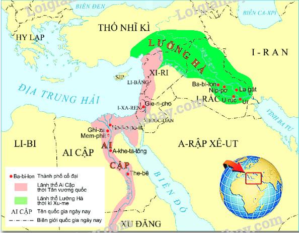 Lý thuyết Ai Cập và Lưỡng Hà cổ đại Lịch sử và Địa lý 6 Kết nối tri thức với cuộc sống