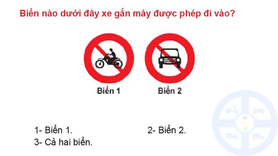 Phần Biển Báo – 200 Câu Hỏi Thi Bằng Lái Xe Máy A1