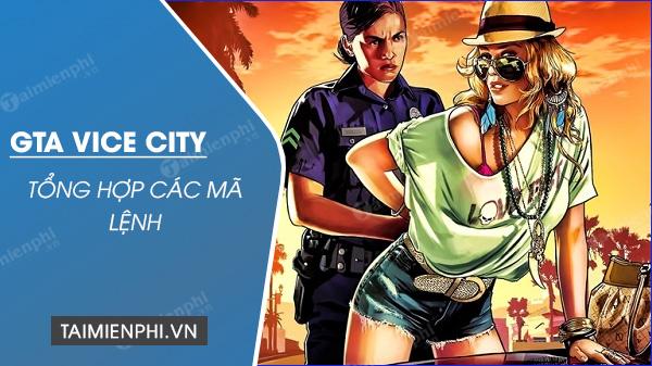 Danh sách mã lệnh GTA Vice City, Mã cheat GTA Vice City