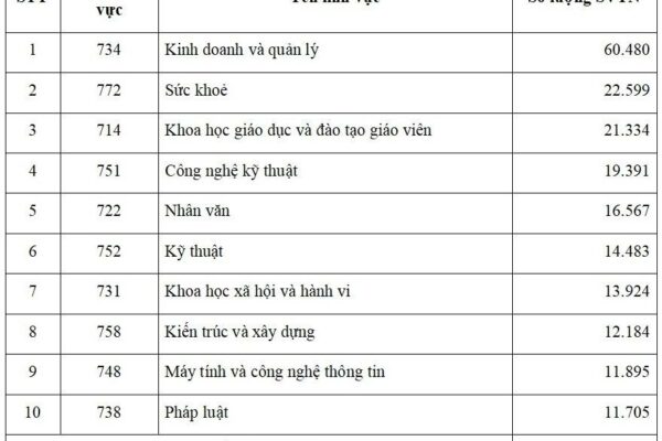 10 ngành sinh viên tốt nghiệp dễ xin việc nhất ở Việt Nam