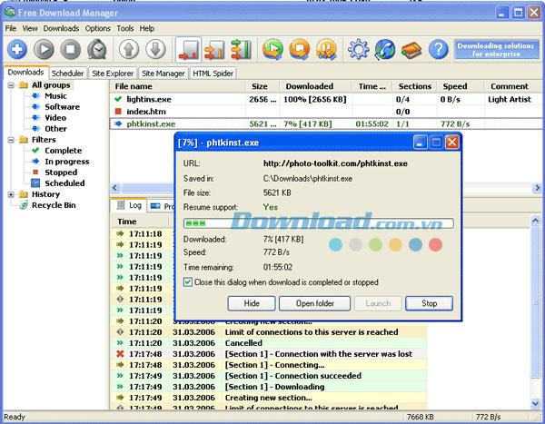 Free Download Manager   6.19.0 Tăng tốc download và hỗ trợ tải xuống