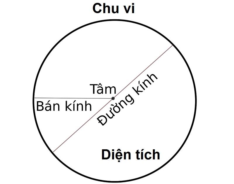 Diện tích hình tròn là gì? Công thức và bài tập vận dụng chi tiết