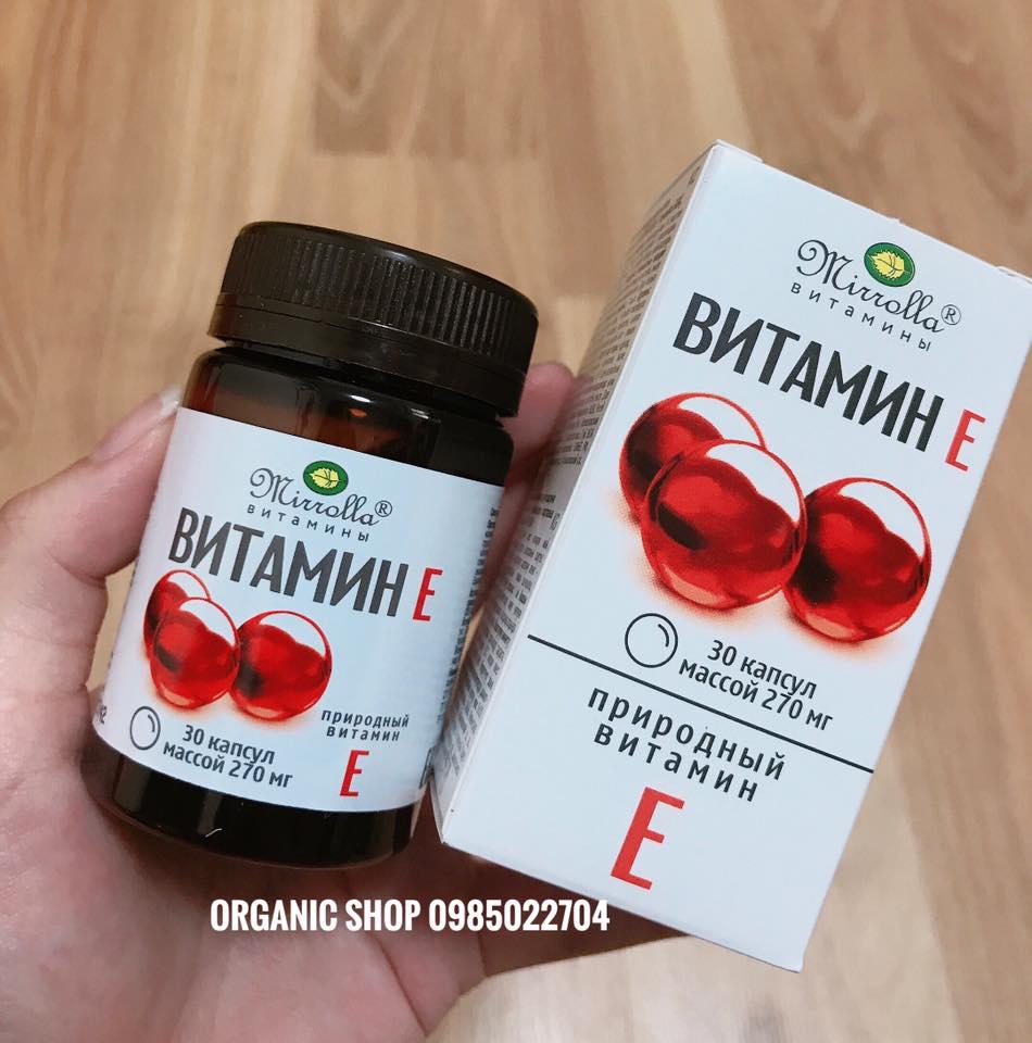 Vitamin E đỏ Mirrolla Nga hàm lượng 270mg