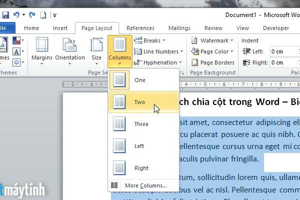 Cách chia cột trong Word cùng vài mẹo thú vị Cách chia cột trong Word cùng vài mẹo thú vị