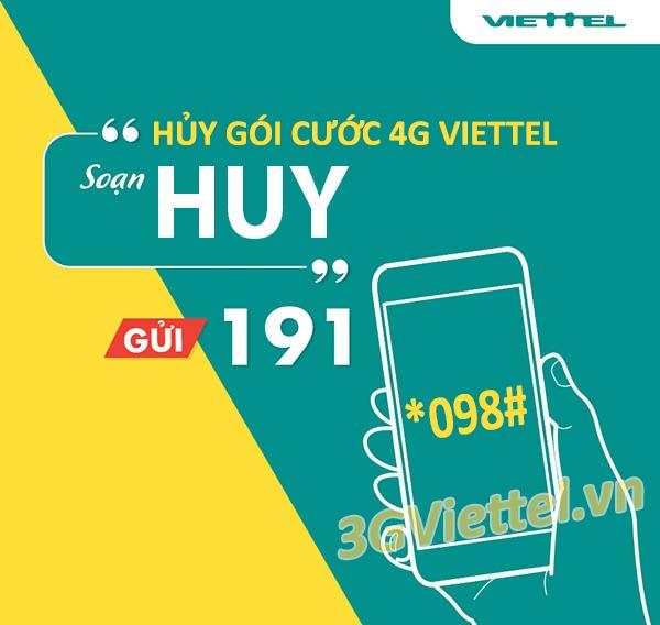 Cách hủy 4G Viettel, hủy gia hạn gói cước 4G Viettel đang dùng cực nhanh