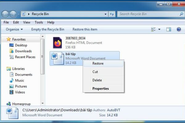 4 Cách Khôi Phục File Đã Xóa Vĩnh Viễn Trong Thùng Rác Đơn Giản Nhất