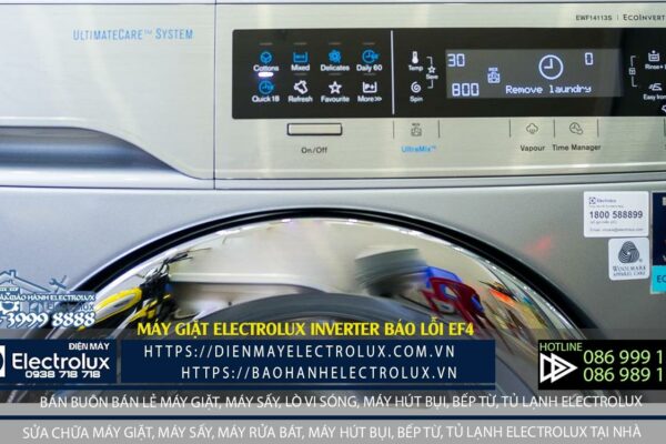 Làm gì máy giặt Electrolux Inverter báo lỗi  Ef4