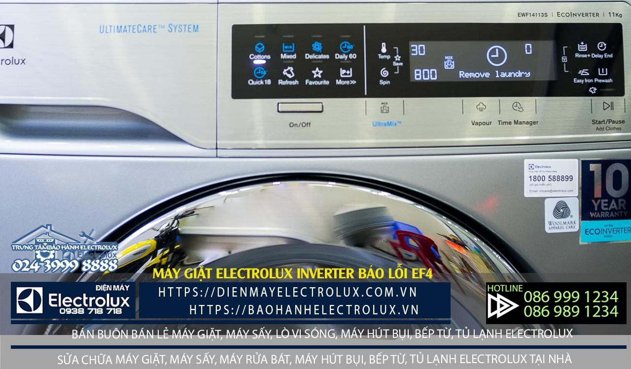 Làm gì máy giặt Electrolux Inverter báo lỗi  Ef4