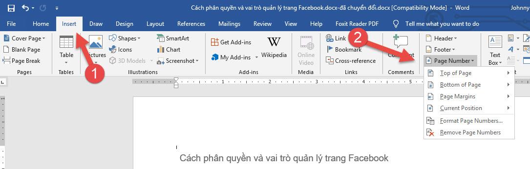 3 Cách Đánh số Trang trong Word 2010, 2013, 2016 Đơn Giản