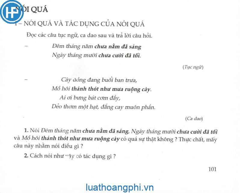 Nói quá là gì? Cho ví dụ nói quá