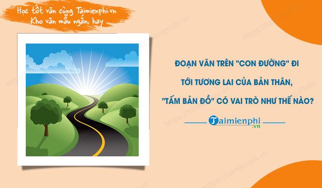 Đoạn văn Trên "con đường" đi tới tương lai của bản thân, "tấm bản đồ" có vai trò như thế nào?