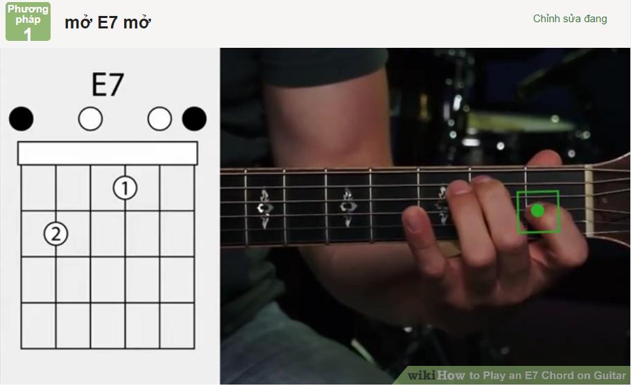 Hướng dẫn cách chơi hợp âm E7 trên Guitar
