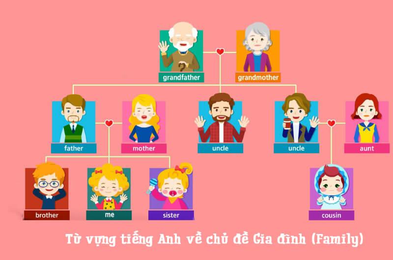 Tổng hợp từ vựng tiếng Anh chủ đề gia đình cho trẻ em đầy đủ nhất