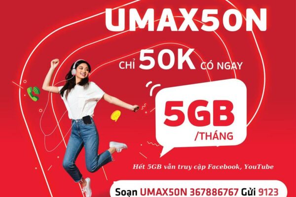 UMAX50N Viettel - Gói Cước KHÔNG GIỚI HẠN DATA【Tháng 1/2024】