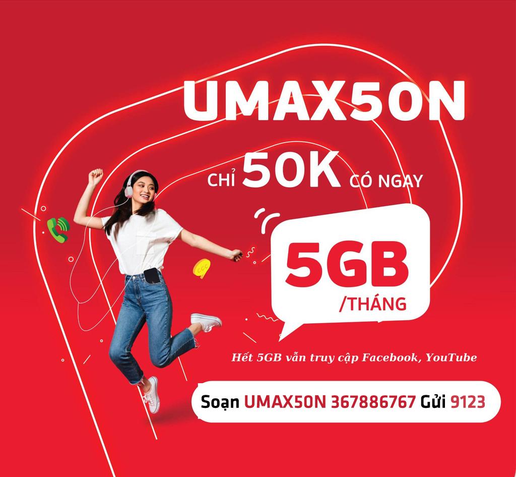 UMAX50N Viettel - Gói Cước KHÔNG GIỚI HẠN DATA【Tháng 1/2024】