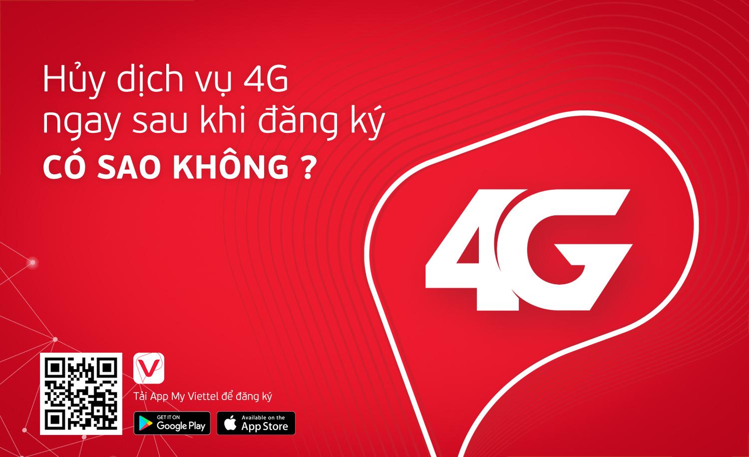 Vừa đăng ký lưu lượng data 4G xong hủy ngay có sao không?