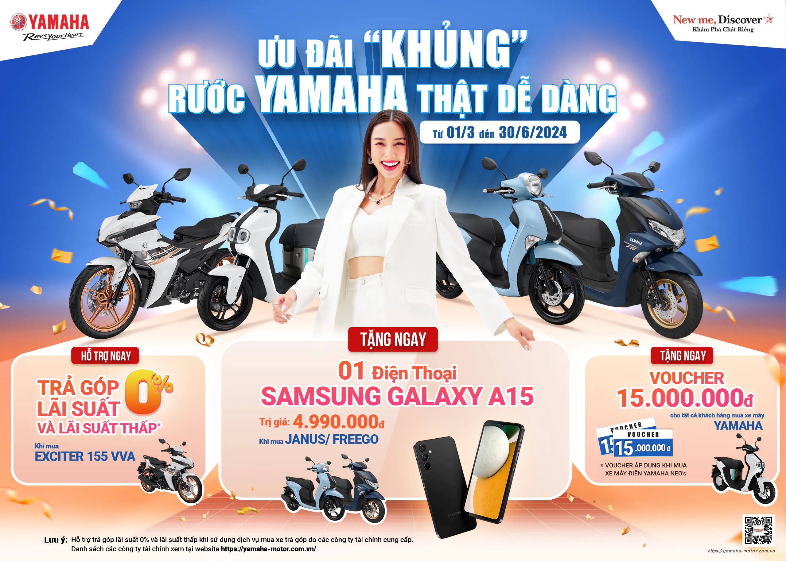 CHƯƠNG TRÌNH KHUYẾN MẠI: ƯU ĐÃI "KHỦNG" – RƯỚC YAMAHA THẬT DỄ DÀNG