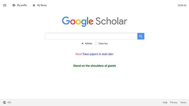 Google Scholar   Công cụ tìm kiếm tài liệu học thuật